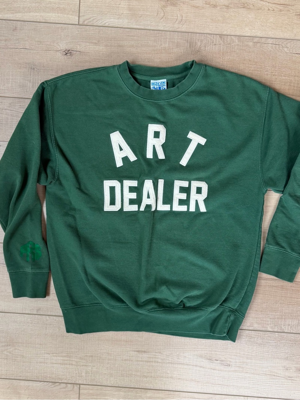 Forest Green 'ART DEALER' Crewneck Sweatshirt